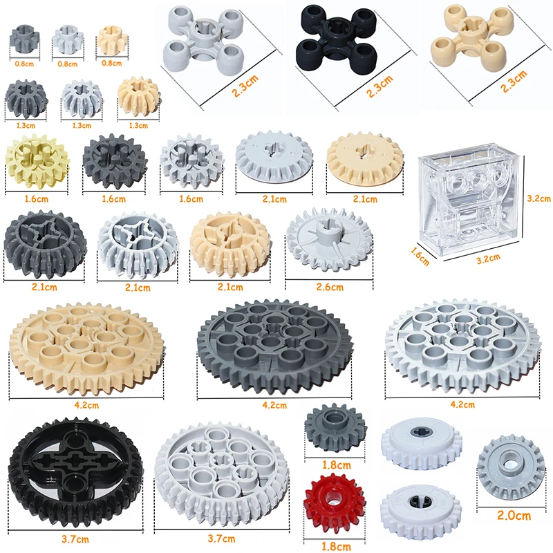 Tech Accessories Brands - MOC Technical Parts Gear Bulk Bricks