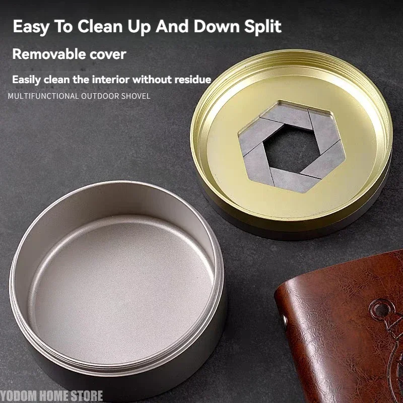 Unique Tech Accessories Gifts - High-End Mechanical Rotating Ashtray with Lid