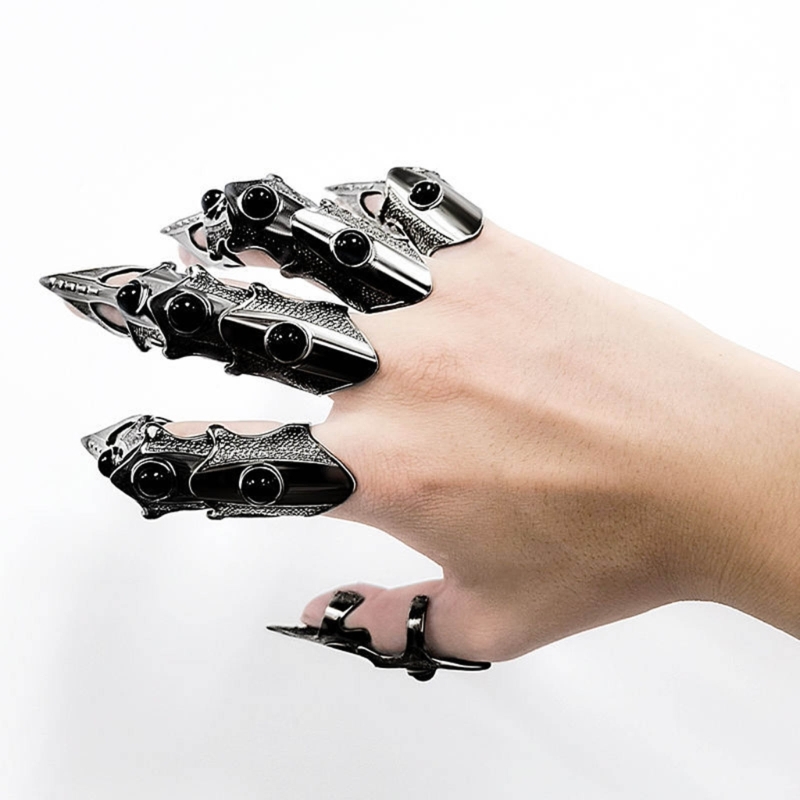 Unique Tech Accessories Gifts - Black Metal Finger Claw Unique Skeleton