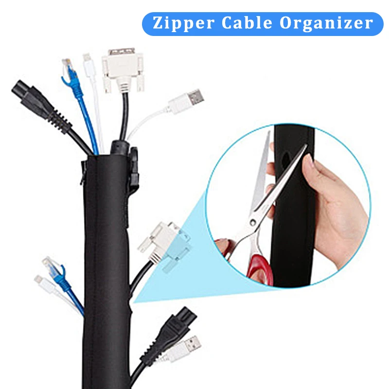 Zipper Cable Sleeve Wire Cable - Cable Sleeve Neoprene recension och pris