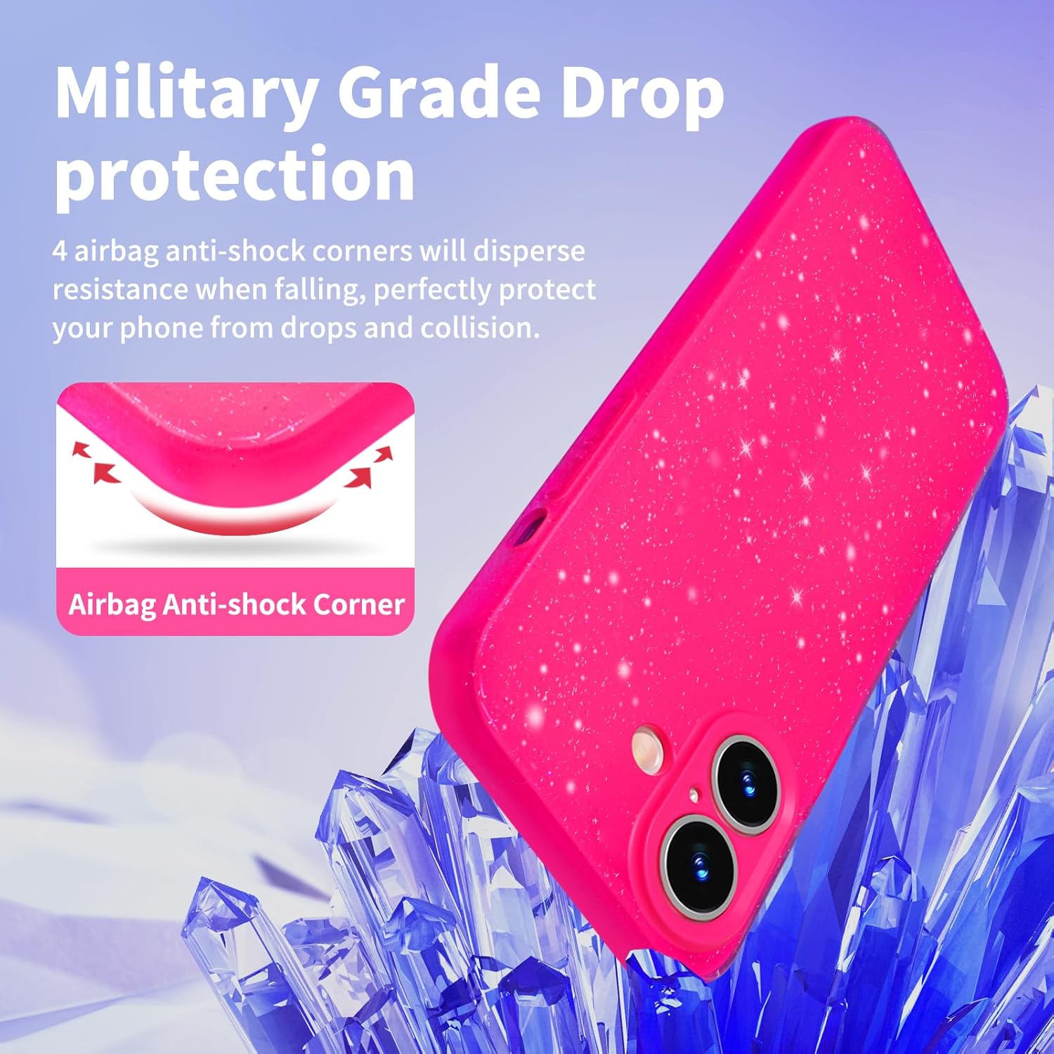 Hot Pink Rose Glitter Case For - Tech Accessories Iphone recension och pris