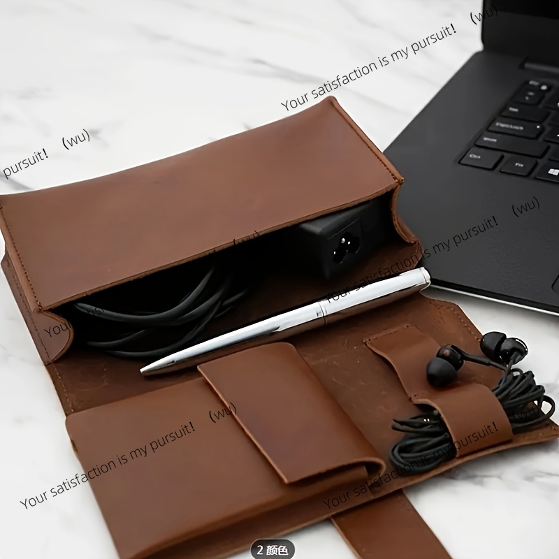 1pc PU Leather Multi-Compartme - Tech Accessories Travel Case recension och pris