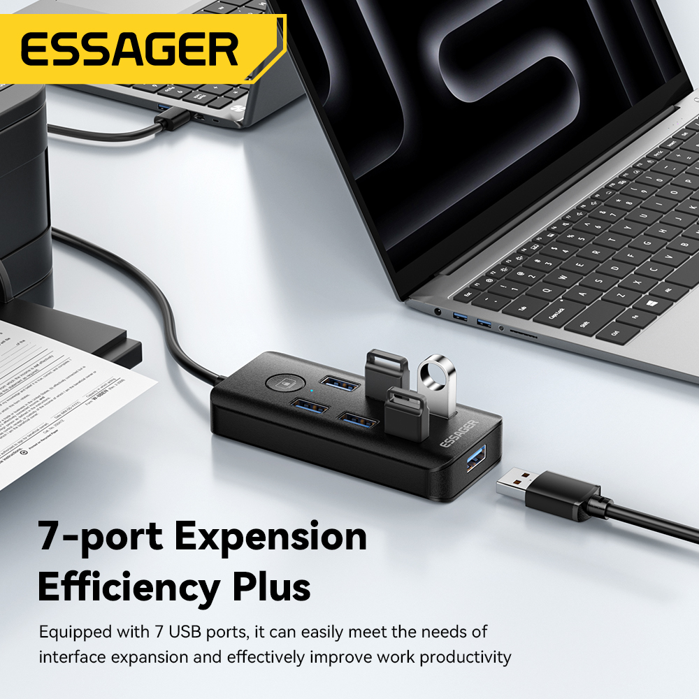 Essager 7-in-1 USB 3.0 Hub Mul - Usb Hub 7 Port recension och pris