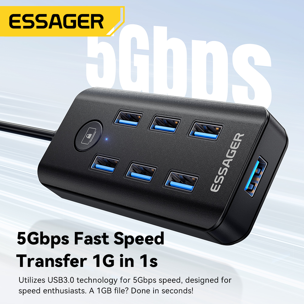 Essager 7-in-1 USB 3.0 Hub Mul - Usb Hub 7 Port recension och pris