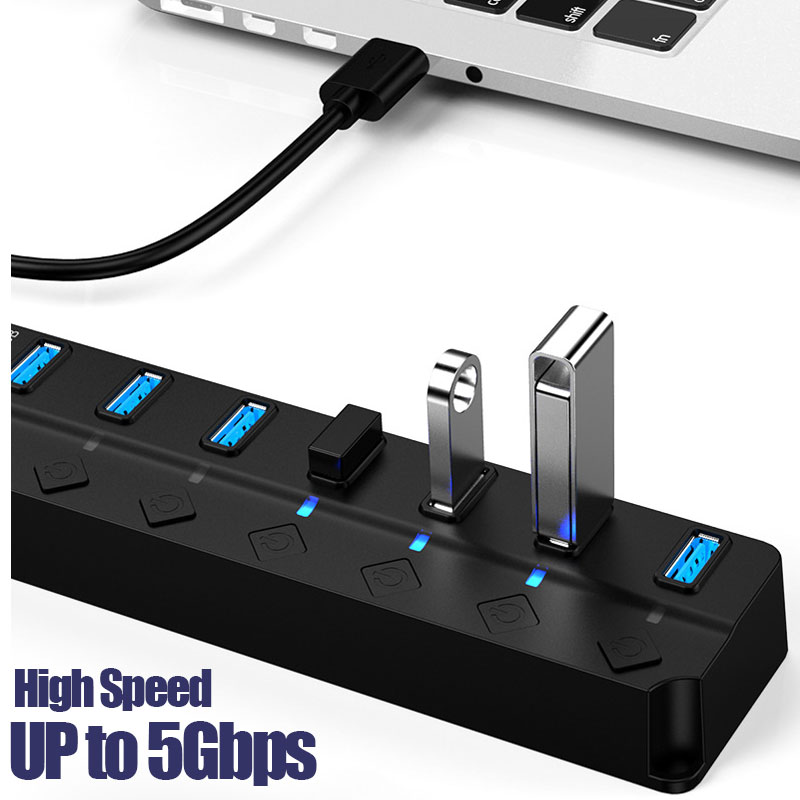 USB 3.0 Power Adapter 4/7 Port - Usb Hub 7 Port recension och pris