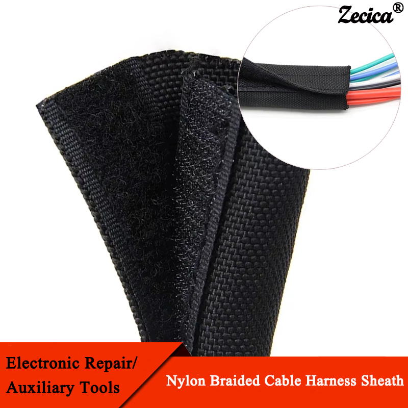 1~10m Self Adhesive PET Braide - Cable Sleeve Neoprene recension och pris