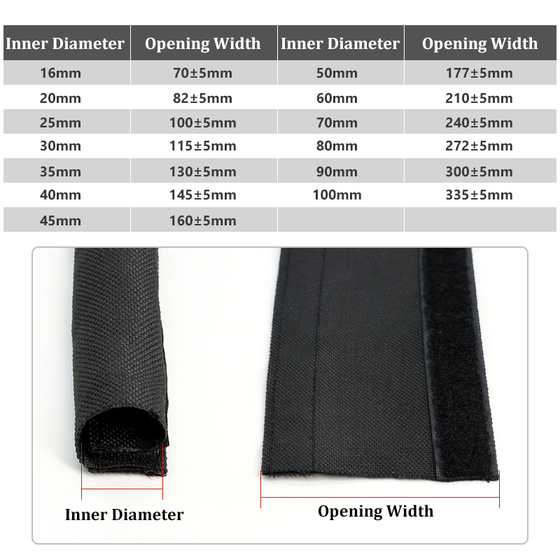 Black ID 16mm - 100mm Cable Sl - Cable Sleeve Neoprene recension och pris