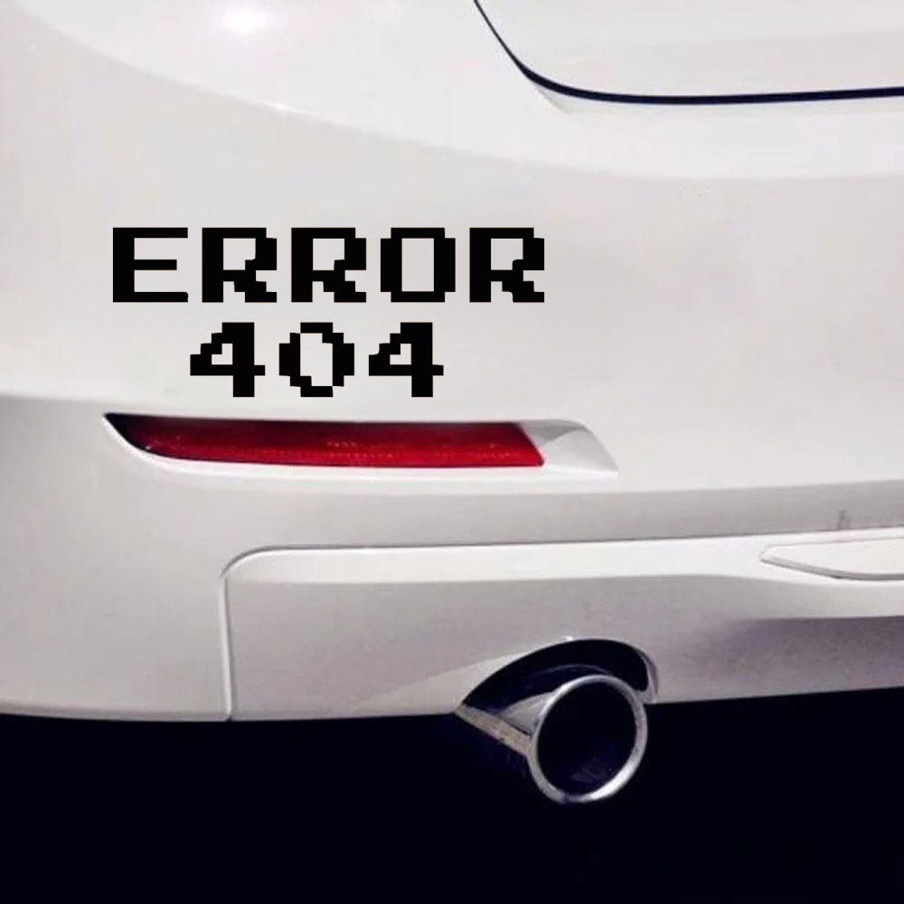 Error 404 Pixel Font Car Stick - Tech Trend Accessories recension och pris