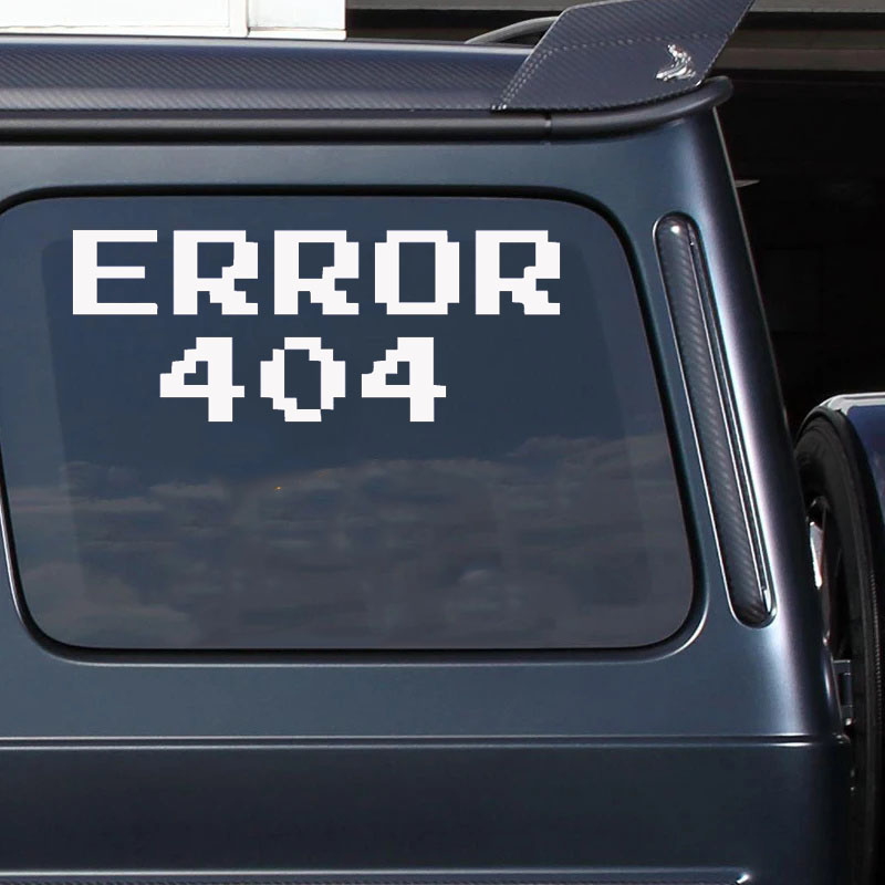 Error 404 Pixel Font Car Stick - Tech Trend Accessories recension och pris