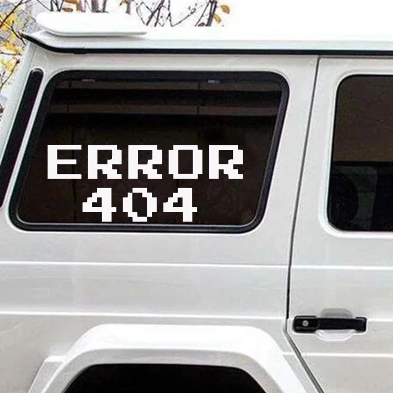 Error 404 Pixel Font Car Stick - Tech Trend Accessories recension och pris