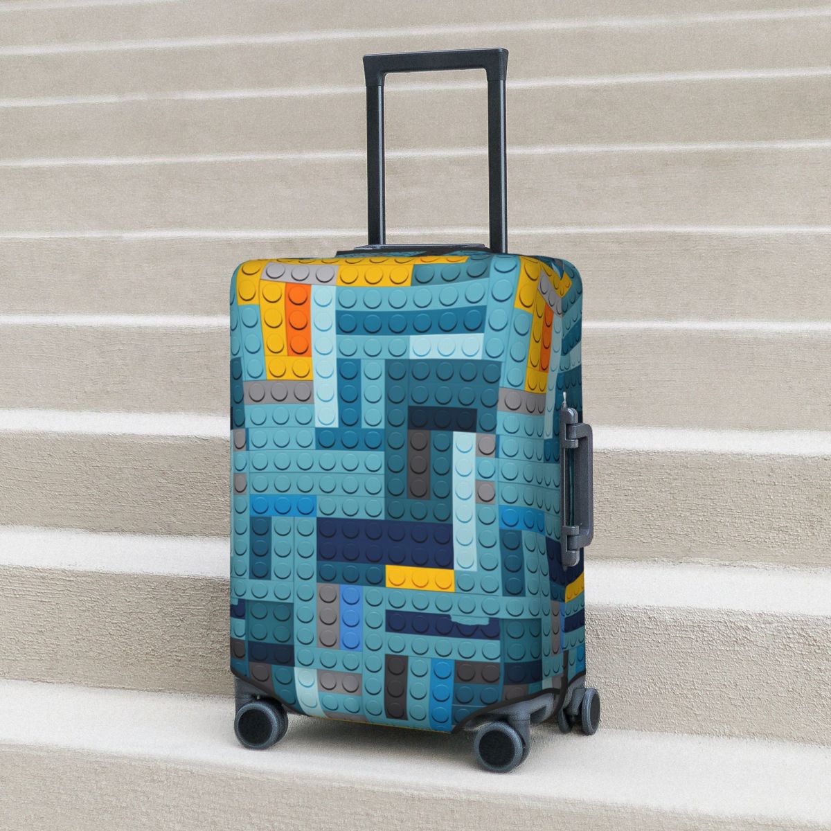 Blue Tech Pixel Building Block - Tech Accessories Travel Case recension och pris