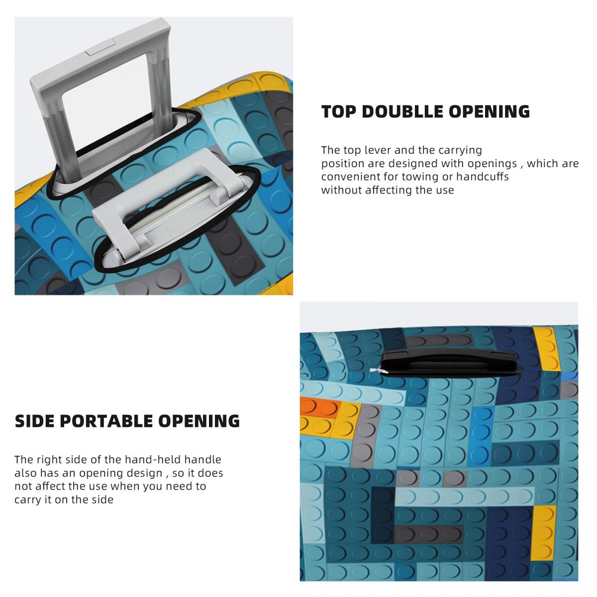 Blue Tech Pixel Building Block - Tech Accessories Travel Case recension och pris